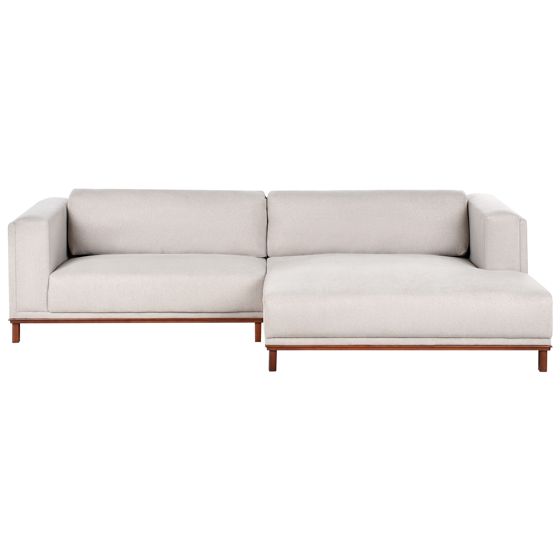 Hjørnesofa 4 personers VENG Lys Beige Venstrevendt