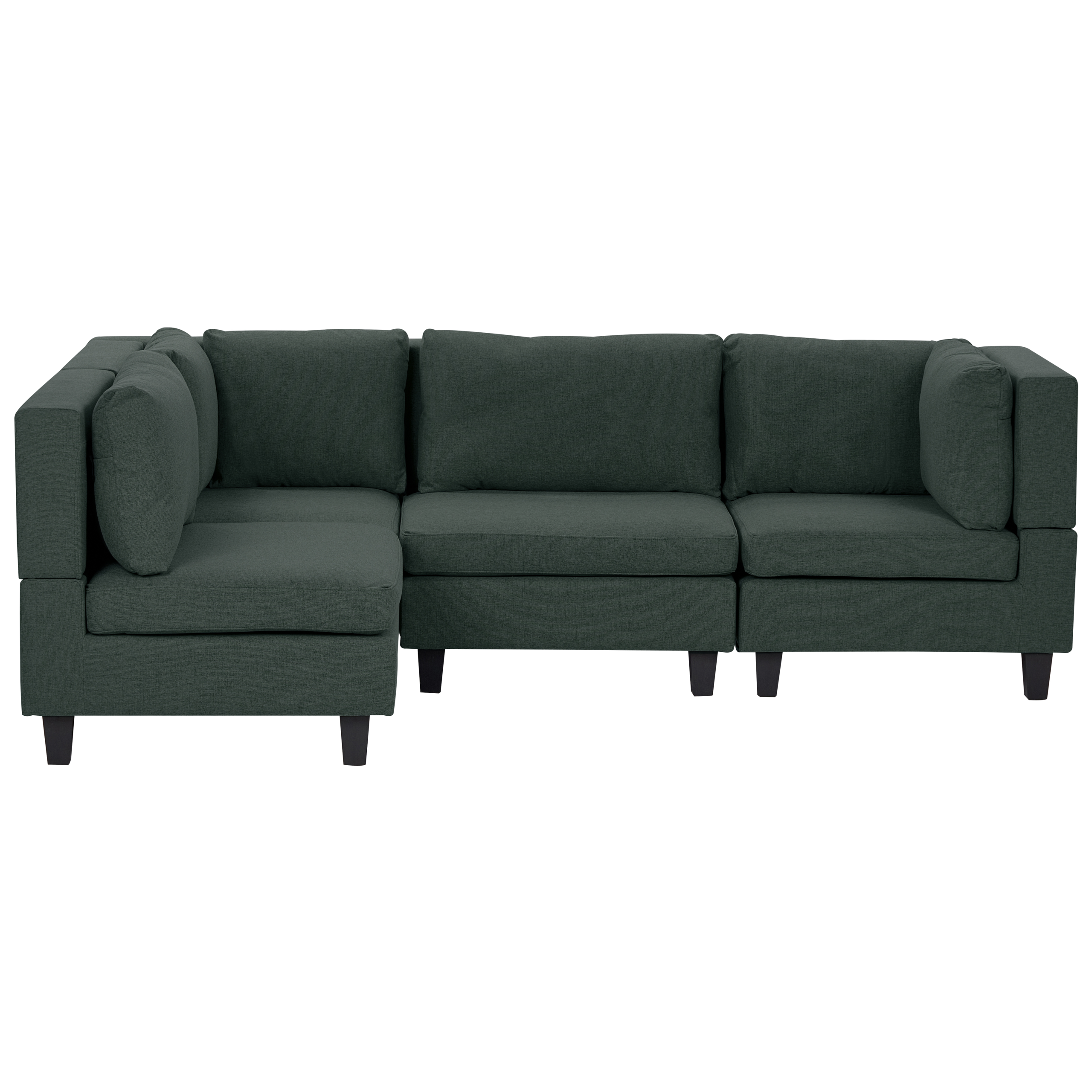 Hjørnesofa modul 4 personers UNSTAD Mørkegrøn Højrevendt