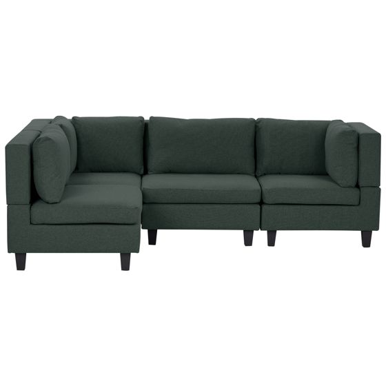 Hjørnesofa modul 4 personers UNSTAD Mørkegrøn Højrevendt