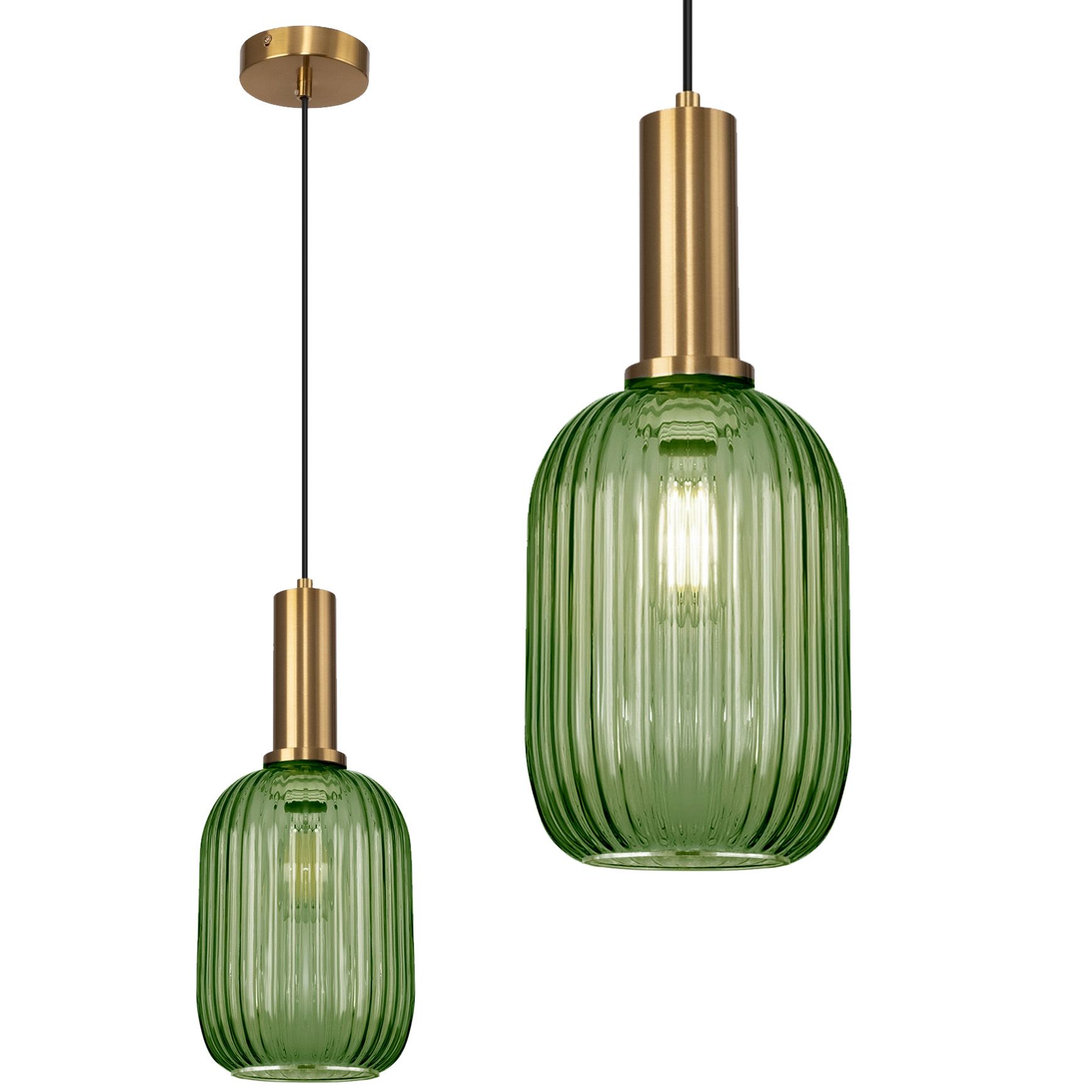 TOOLIGHT hængende loftlampe APP459-1CP Grøn 20x14x34cm