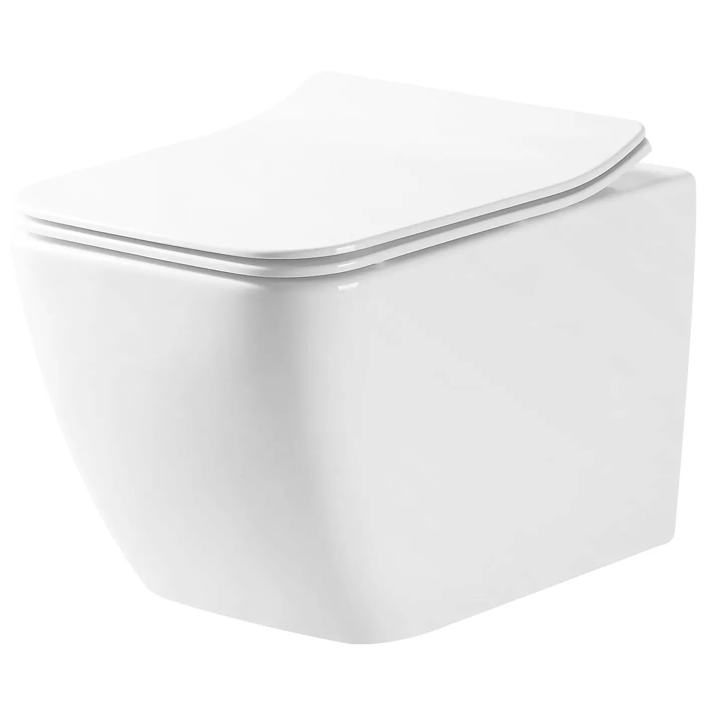 REA væghængt toilet MARTIN RIMLESS DUROPLAST/SLIM/ZM Hvid, 51x36,5x32,5cm