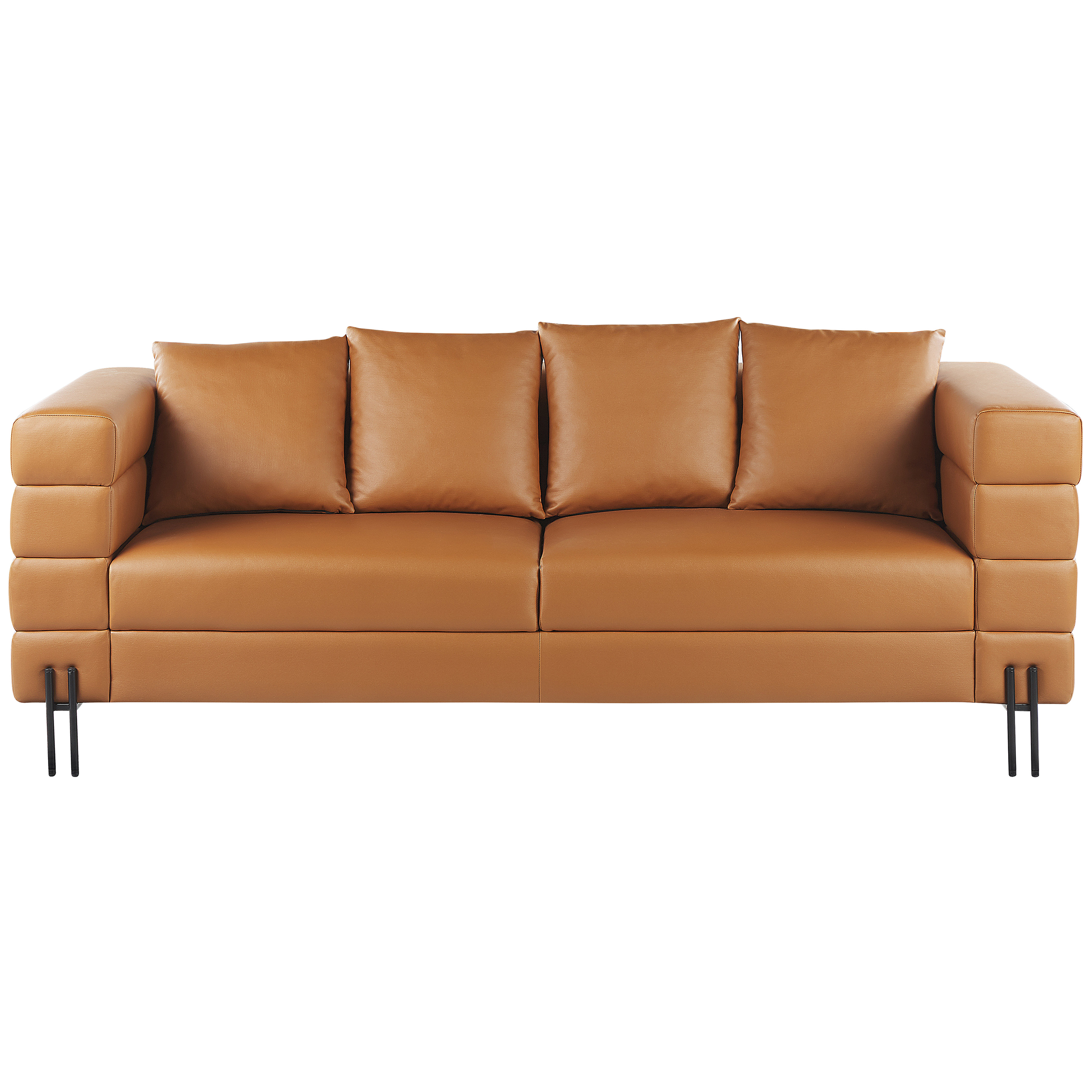 Sofa 3 personers GRANNA Kunstlæder Brun