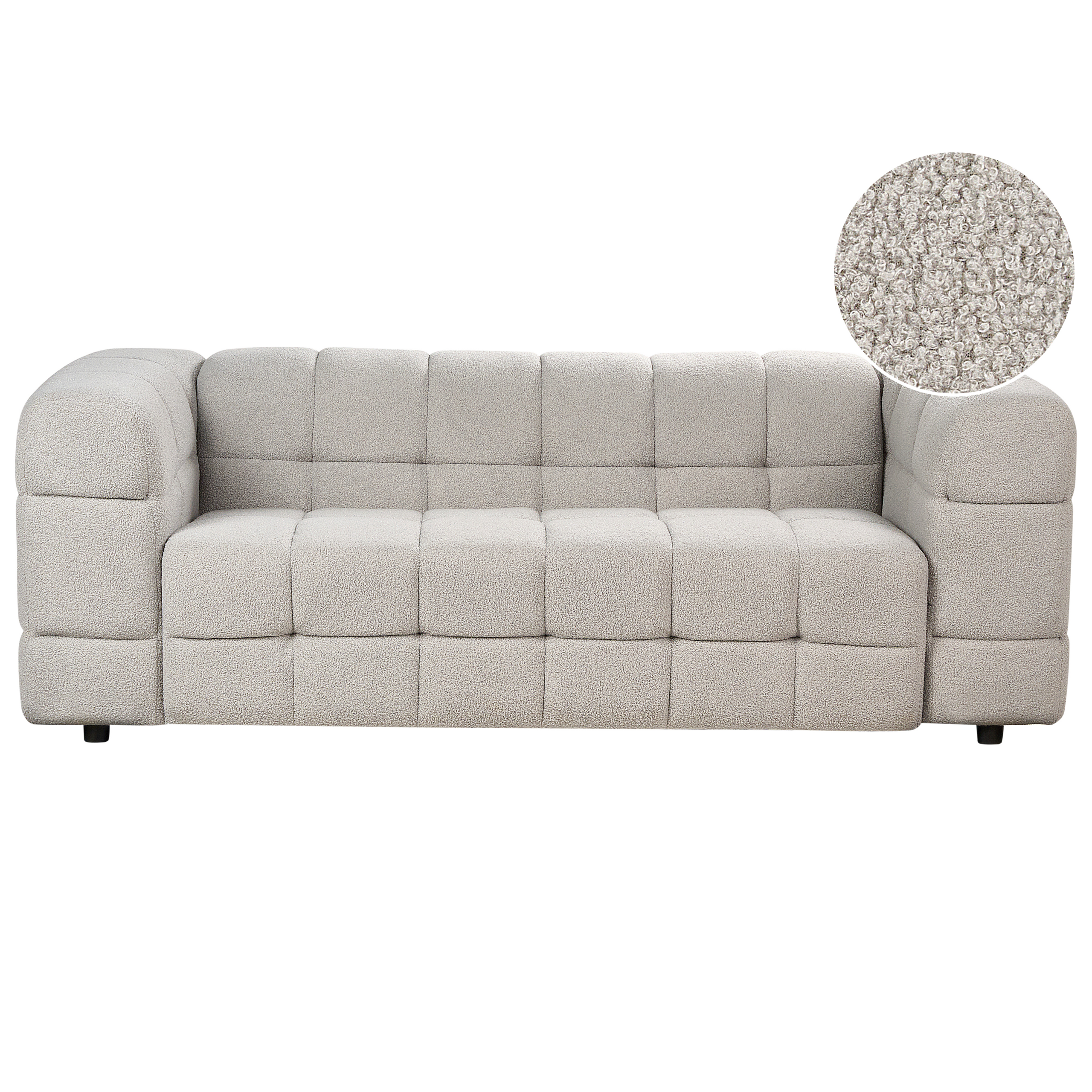 Sofa 3 personers MULLOLA Boucle Grå