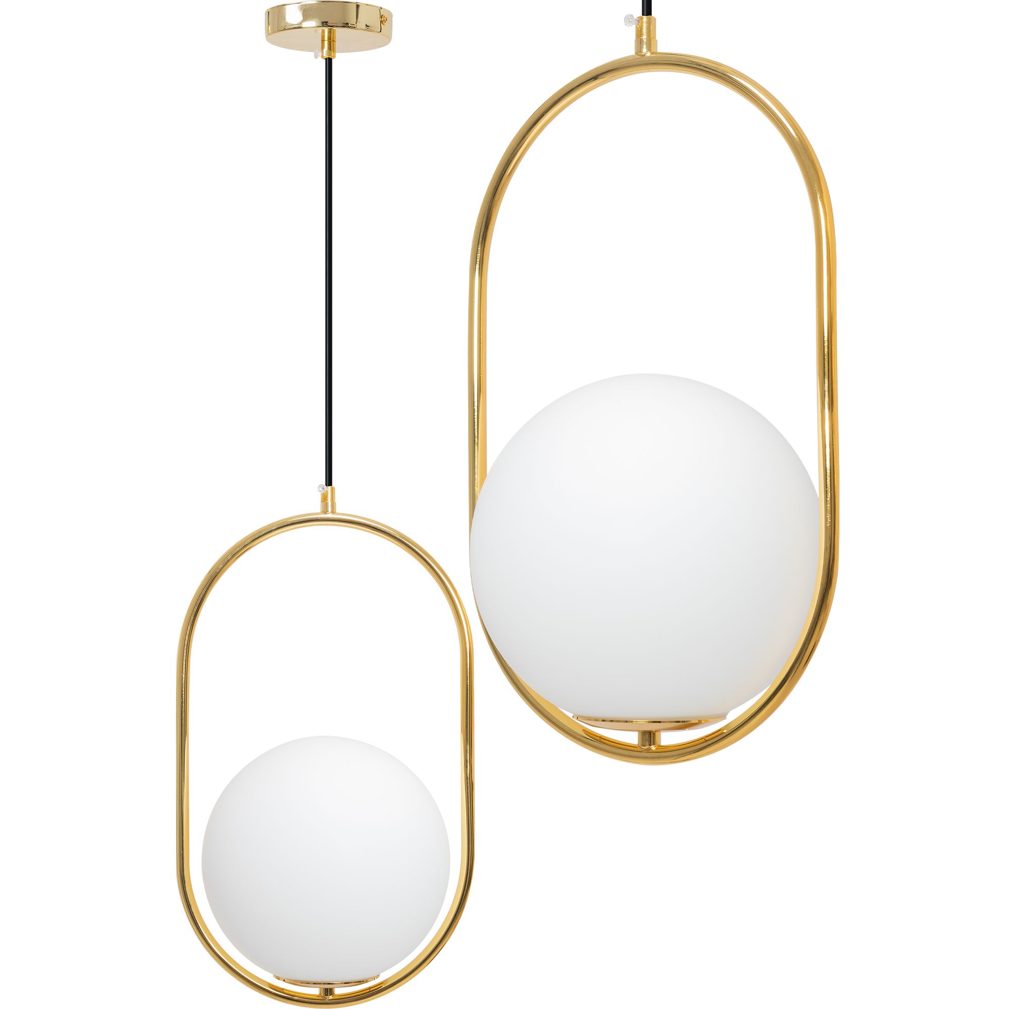 TOOLIGHT hængende loftlampe APP473-1CP Guld 41x24,5x60cm