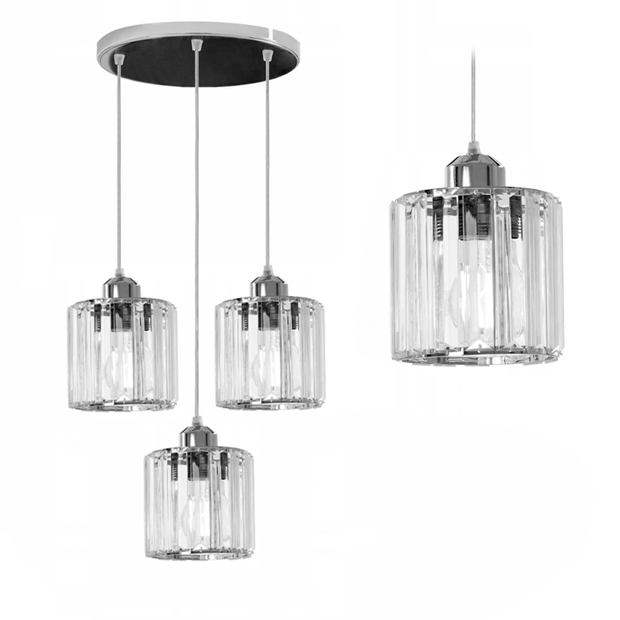 TOOLIGHT hængende loftlampe APP510-3CPR Krom 13x15x102cm