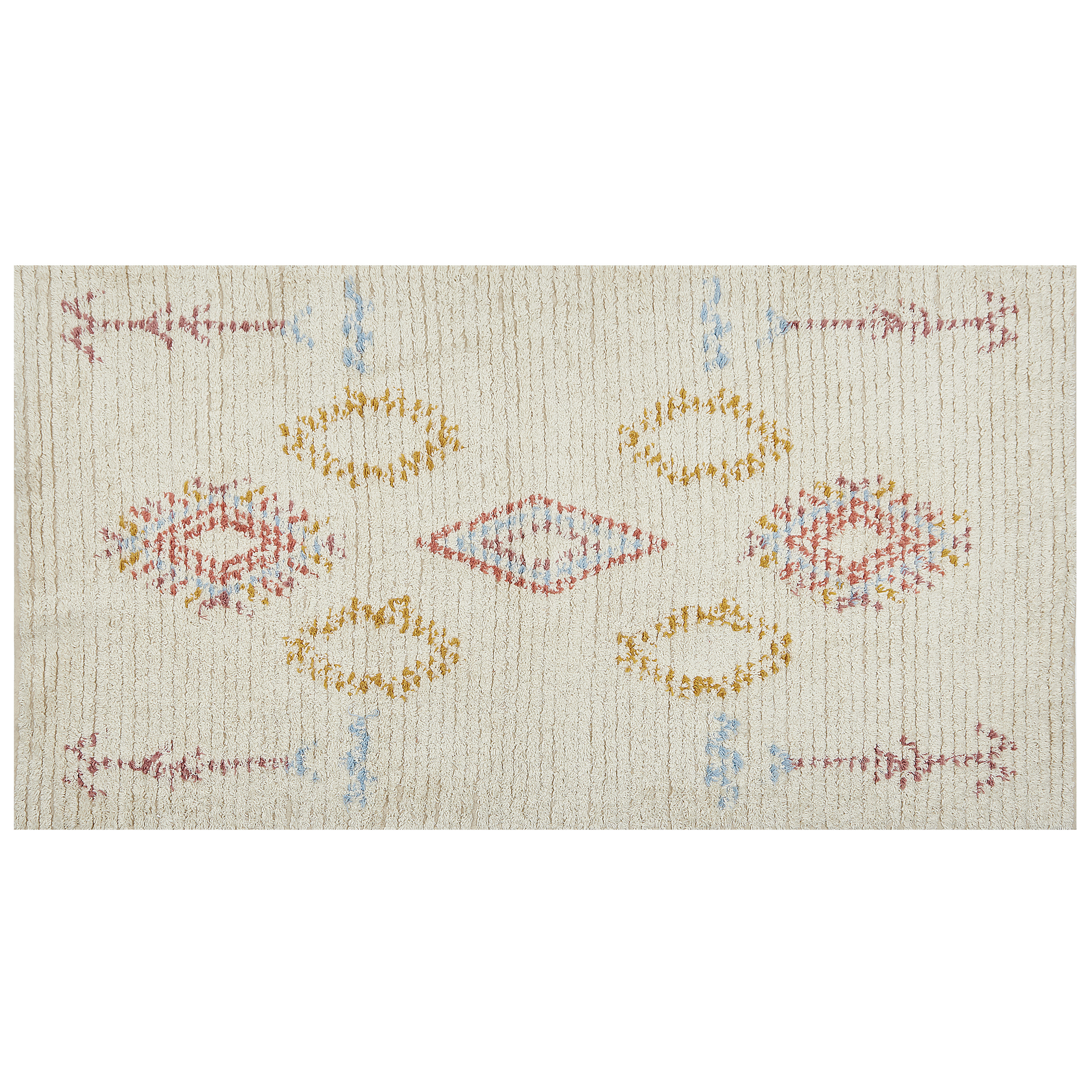 Gulvtæppe BETTIAH Beige 80 x 150 cm Bomuld