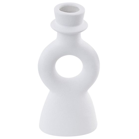 Lysestage SPARTA 17 cm Keramik Cremehvid