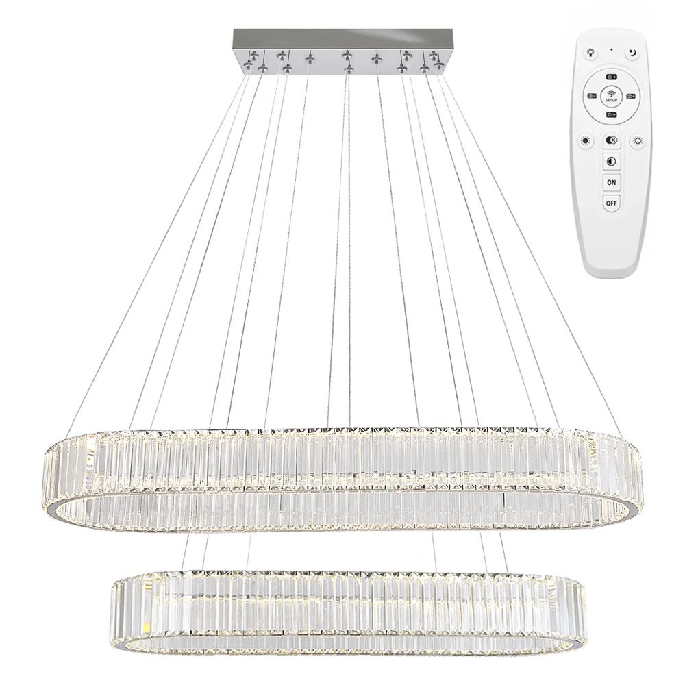 TOOLIGHT hængende loftlampe LED APP1546-CP2 Krom 100x39x100cm