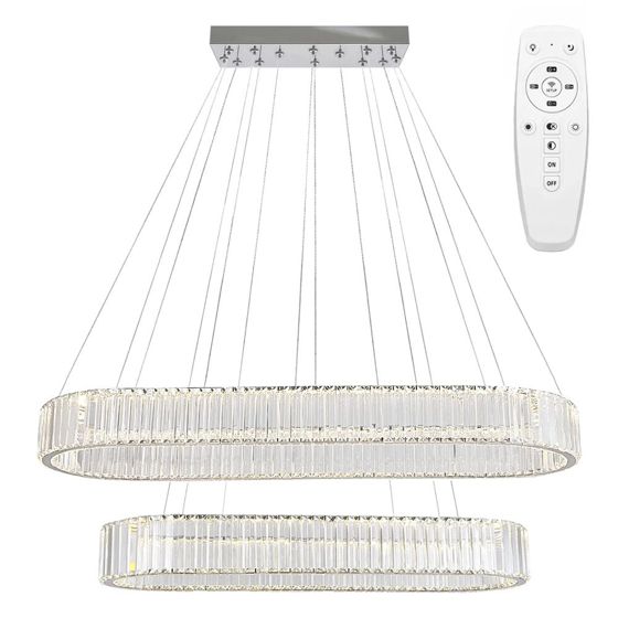 TOOLIGHT hængende loftlampe LED APP1546-CP2 Krom 100x39x100cm