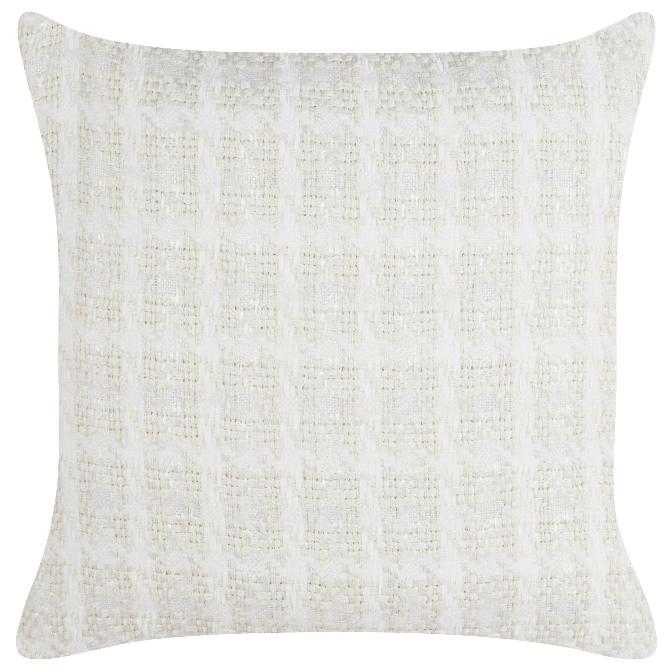 Pyntepude DOURIS 45 x 45 cm Lys Beige Ternet mønster