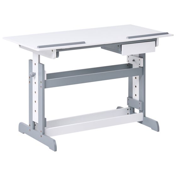 Manuelt justerbart hæve sænkebord NANNUP 110 cm 53 cm Hvid
