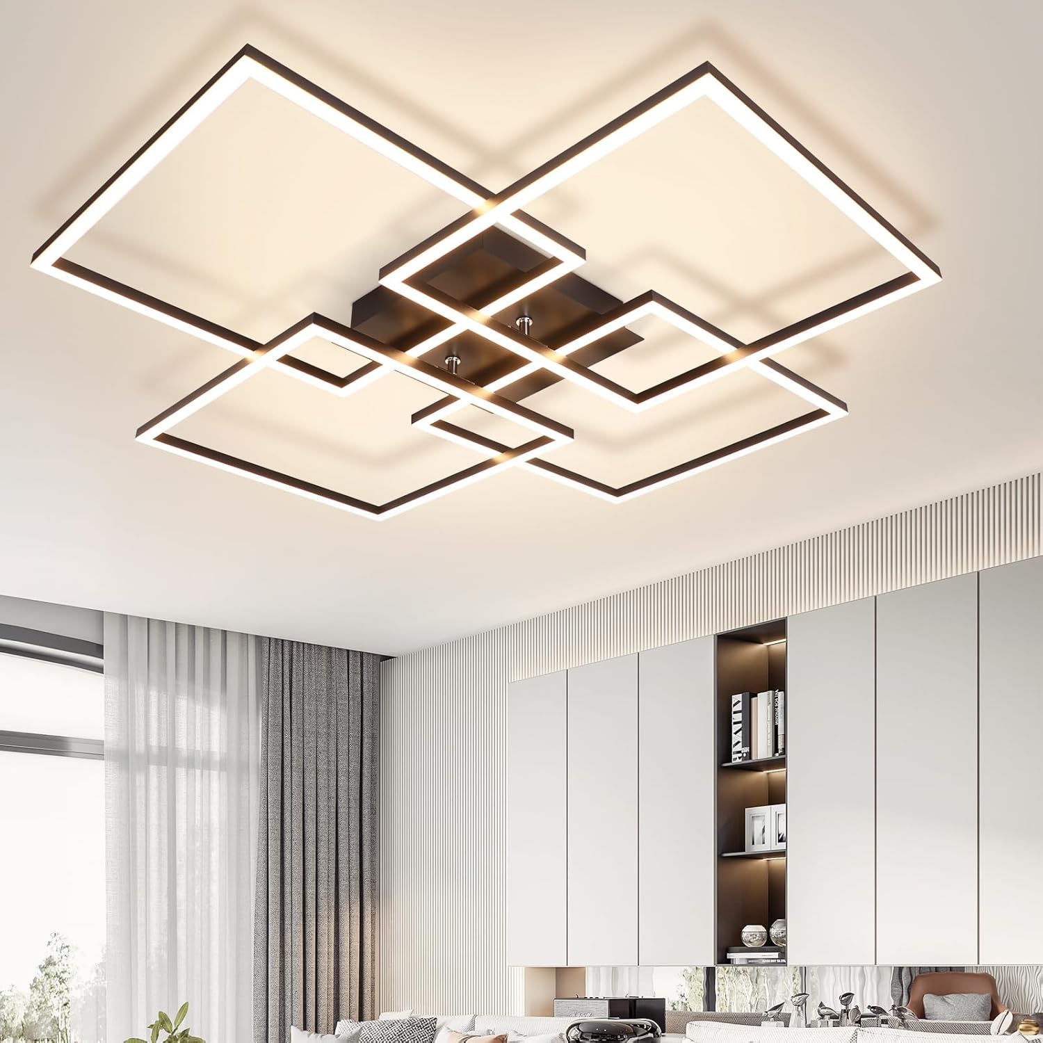 NETTLIFE LED - loftlampe, 4 sorte, moderne, 32W, 3000K, varm, hvid