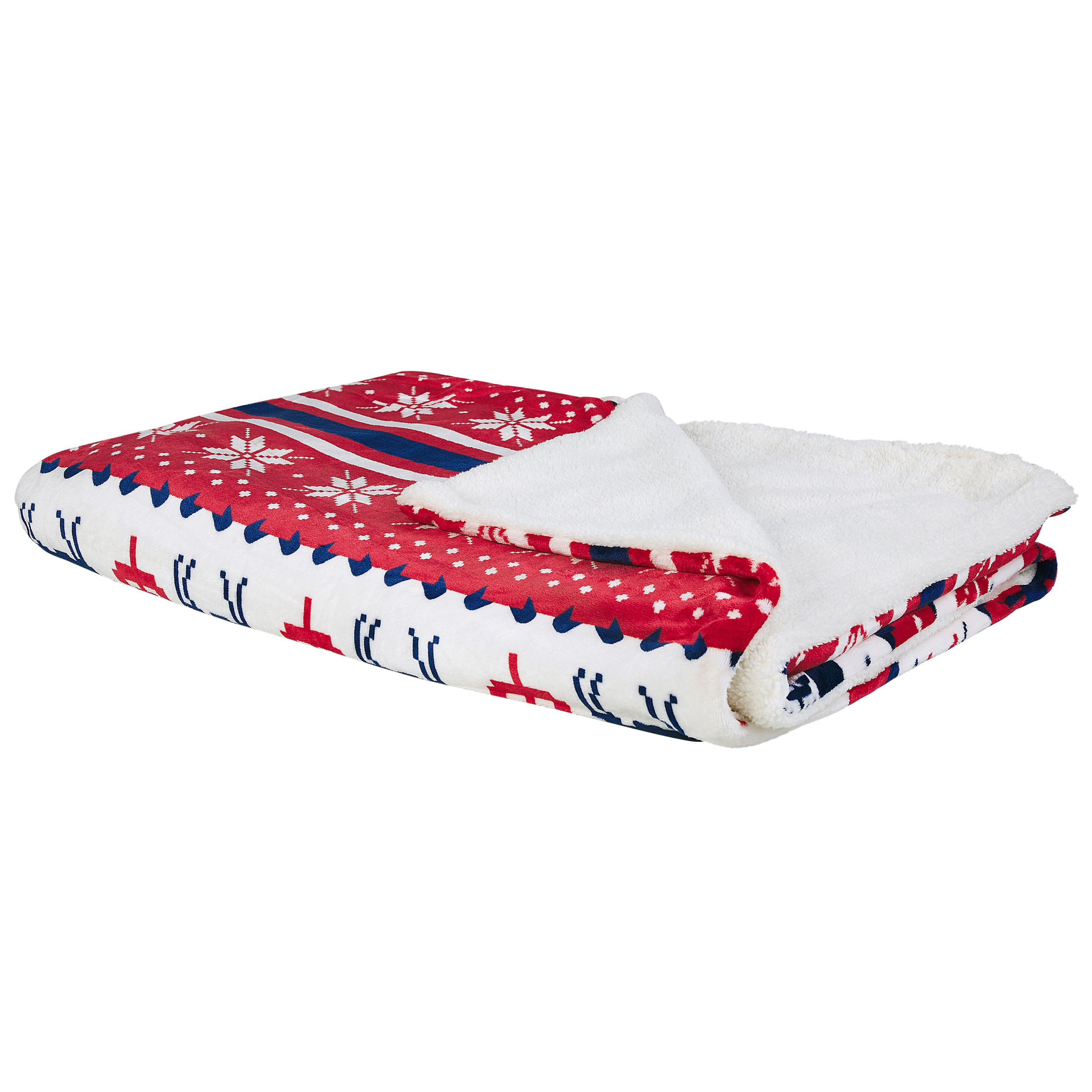 Plaid REKA 150 x 200 cm Rød