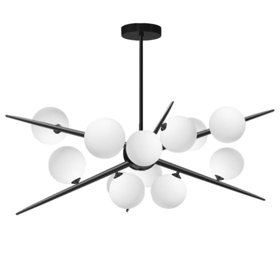 TOOLIGHT hængende loftlampe APP999-12CP Sort 65x70x90cm