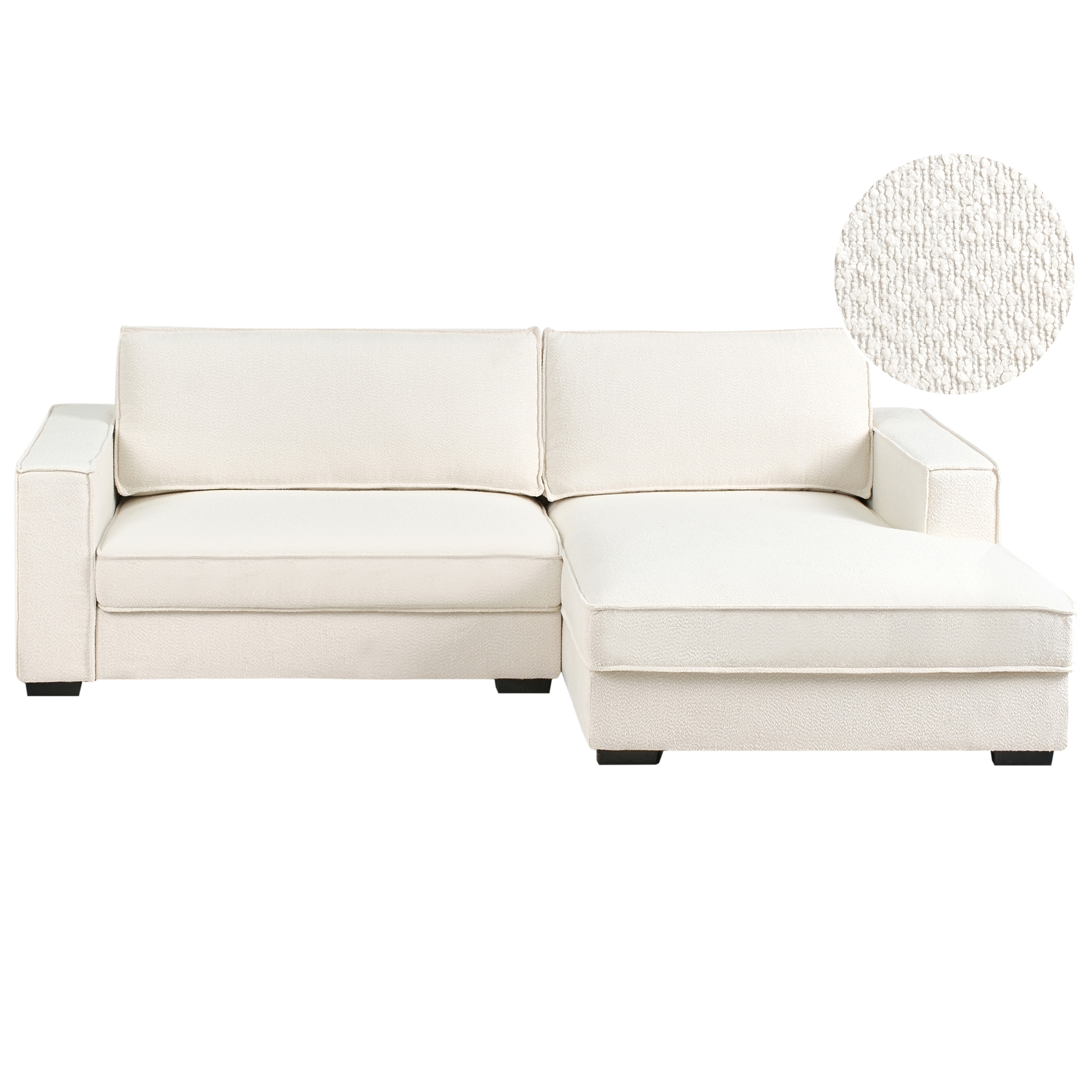 Hjørnesofa RENDERS Boucle Cremehvid Venstrevendt