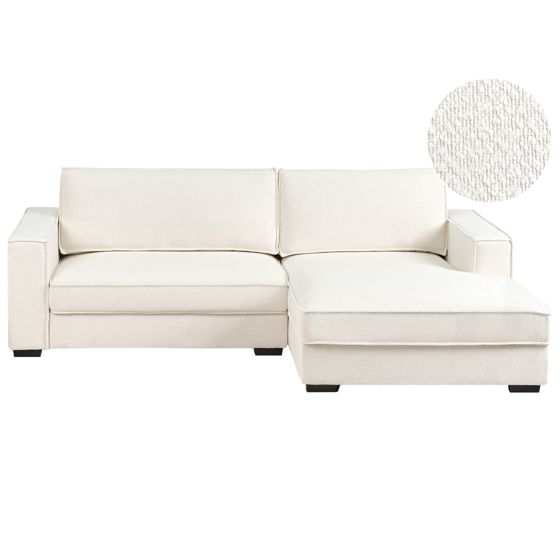 Hjørnesofa RENDERS Boucle Cremehvid Venstrevendt