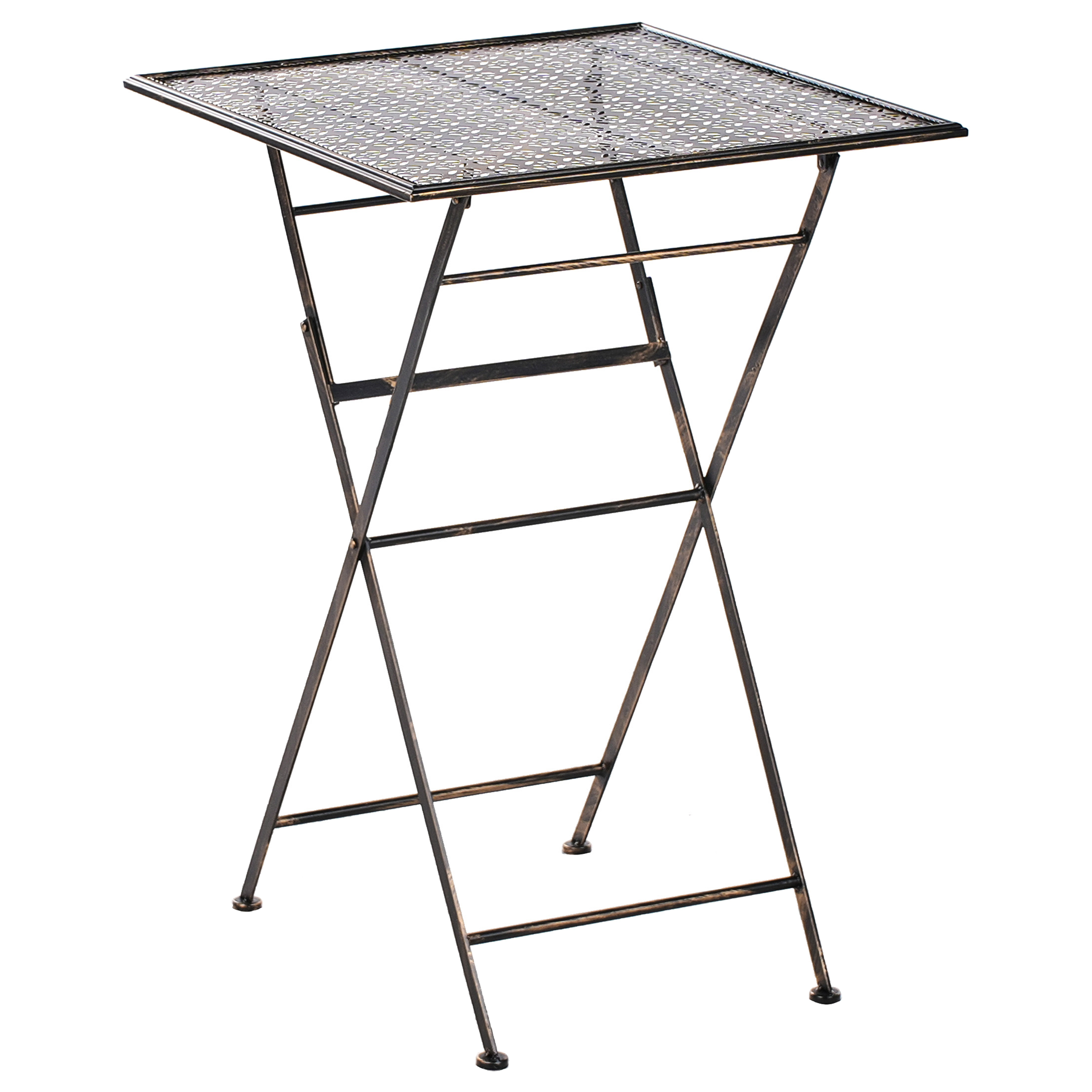 Barbord til have BORMIO 60 cm 60 cm Metal Sort
