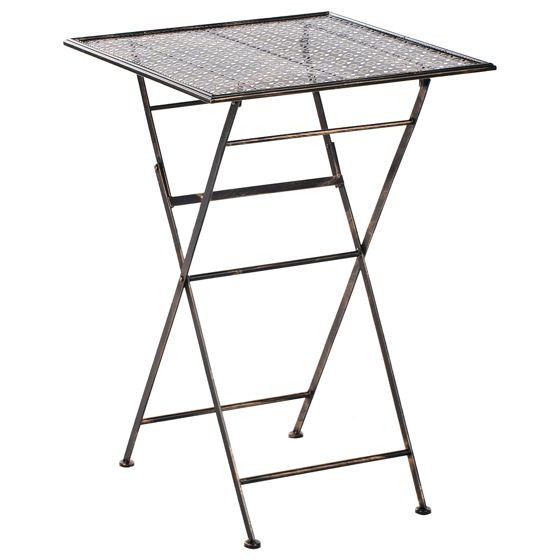 Barbord til have BORMIO 60 cm 60 cm Metal Sort