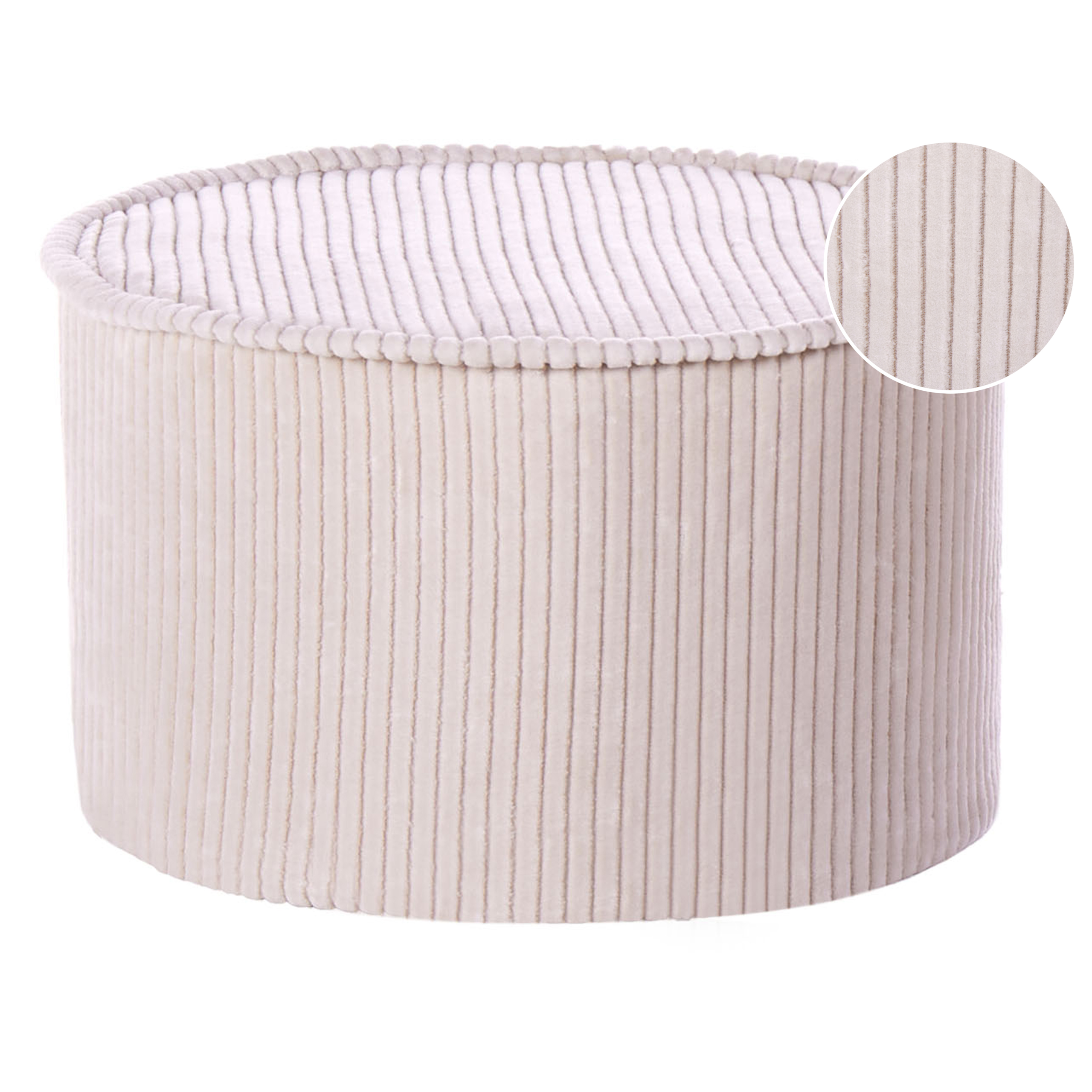 Puf ZIKRIA Velour Lys Beige
