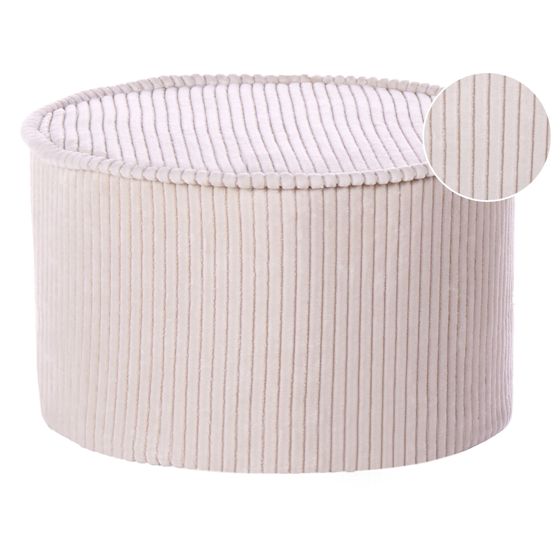 Puf ZIKRIA Velour Lys Beige