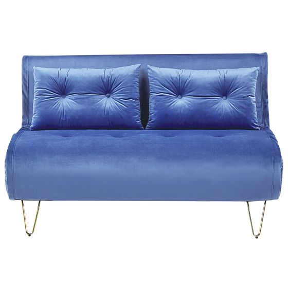 Sovesofa 2 personers VESTFOLD Velour Navy Blå