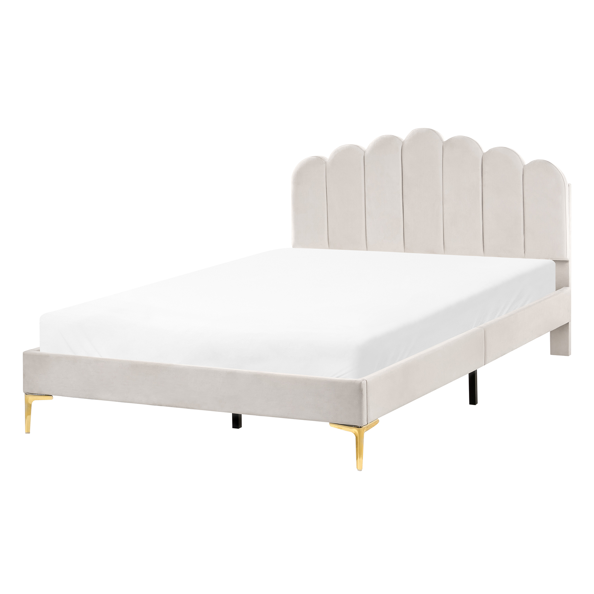 Seng Velour SAUVIAN 140 x 200 cm Cremehvid