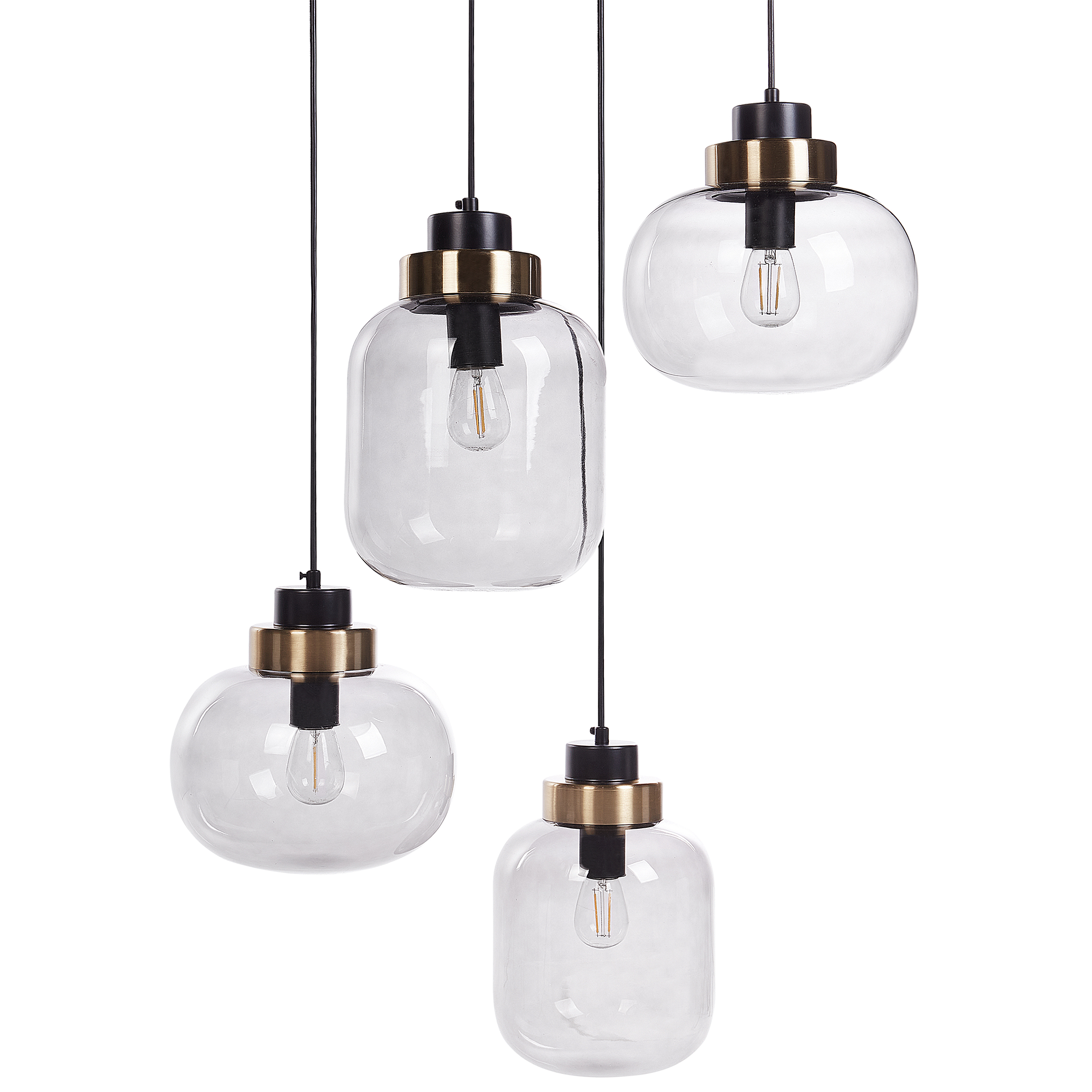 Loftlampe ZAYANDE Glas Lysegrå