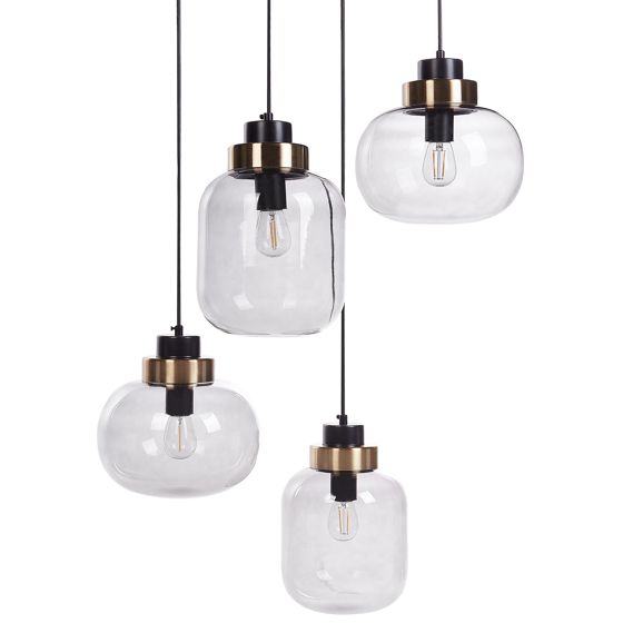 Loftlampe ZAYANDE Glas Lysegrå