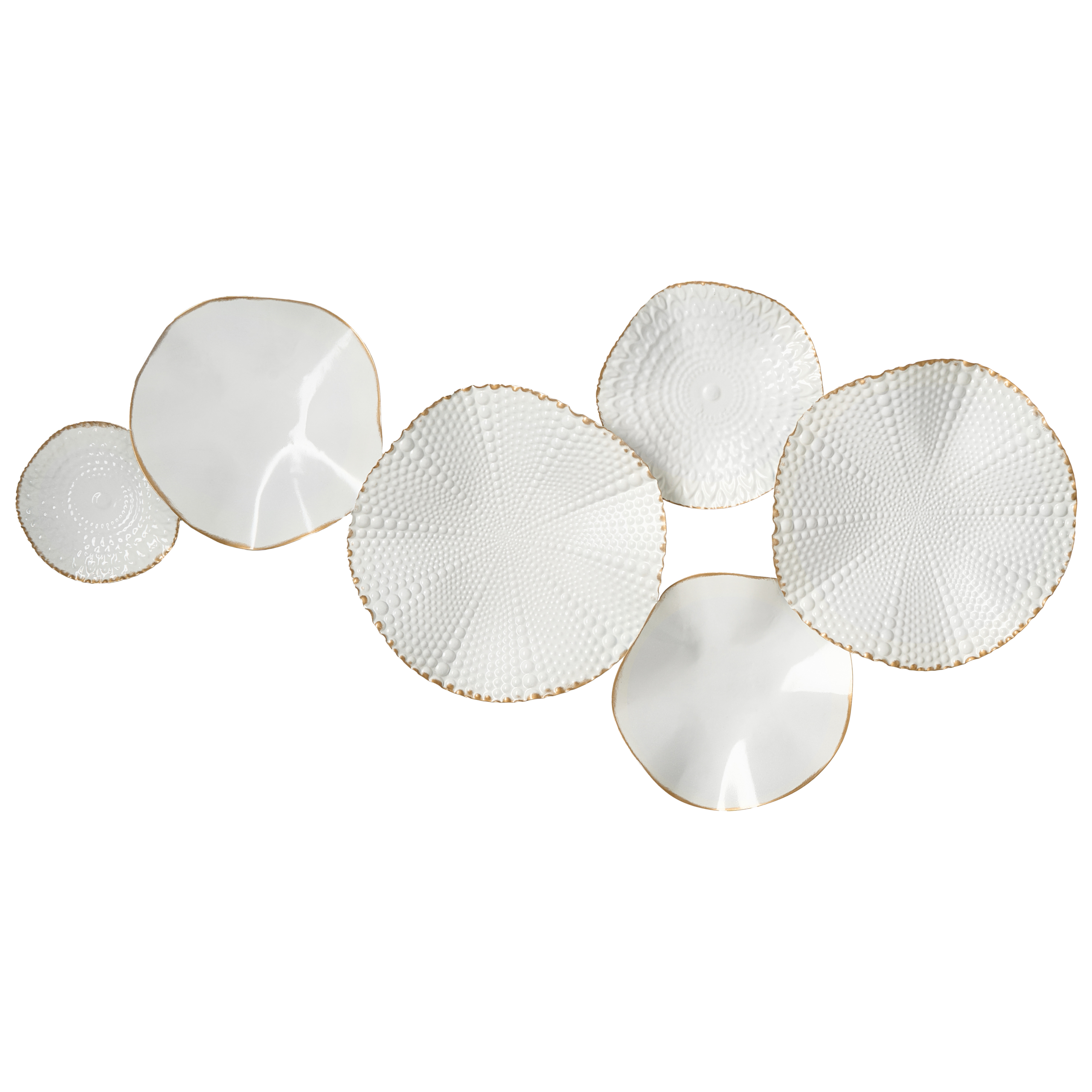 Vægdekoration NEODYNIUM 47 cm Metal Hvid