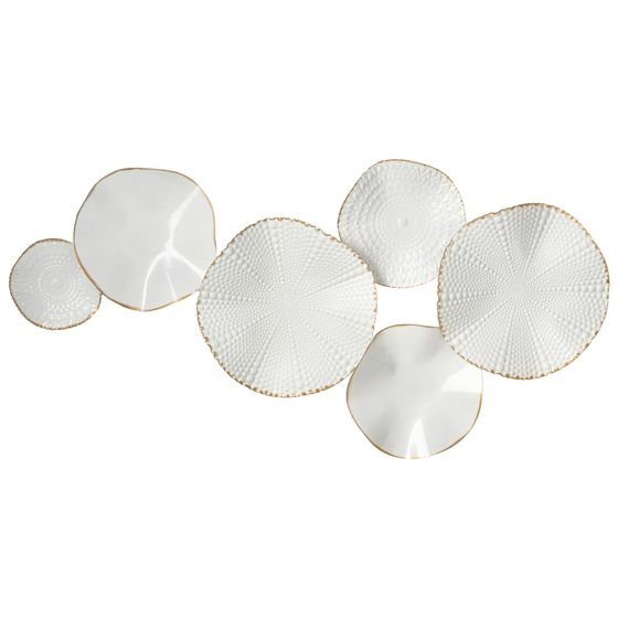 Vægdekoration NEODYNIUM 47 cm Metal Hvid