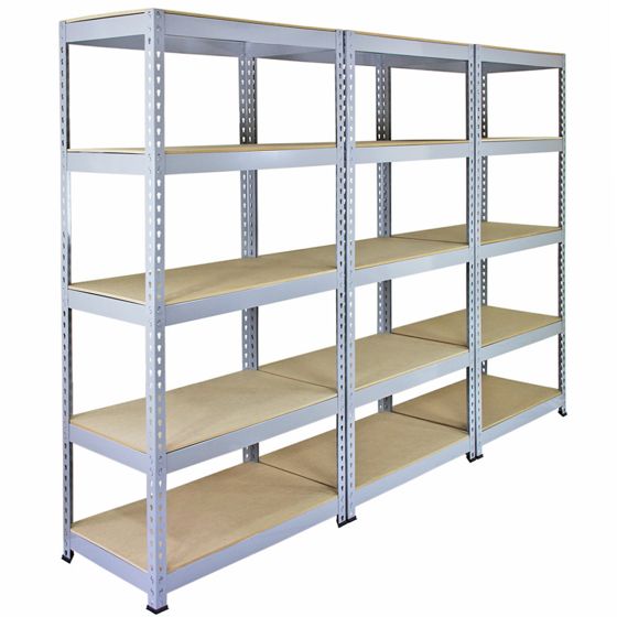 3 x Q-Rax metalhylder 90 x 50 x 180 cm grå