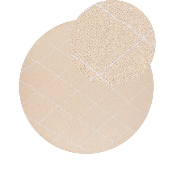 Udendørstæppe GWALIOR Beige ø 160 cm