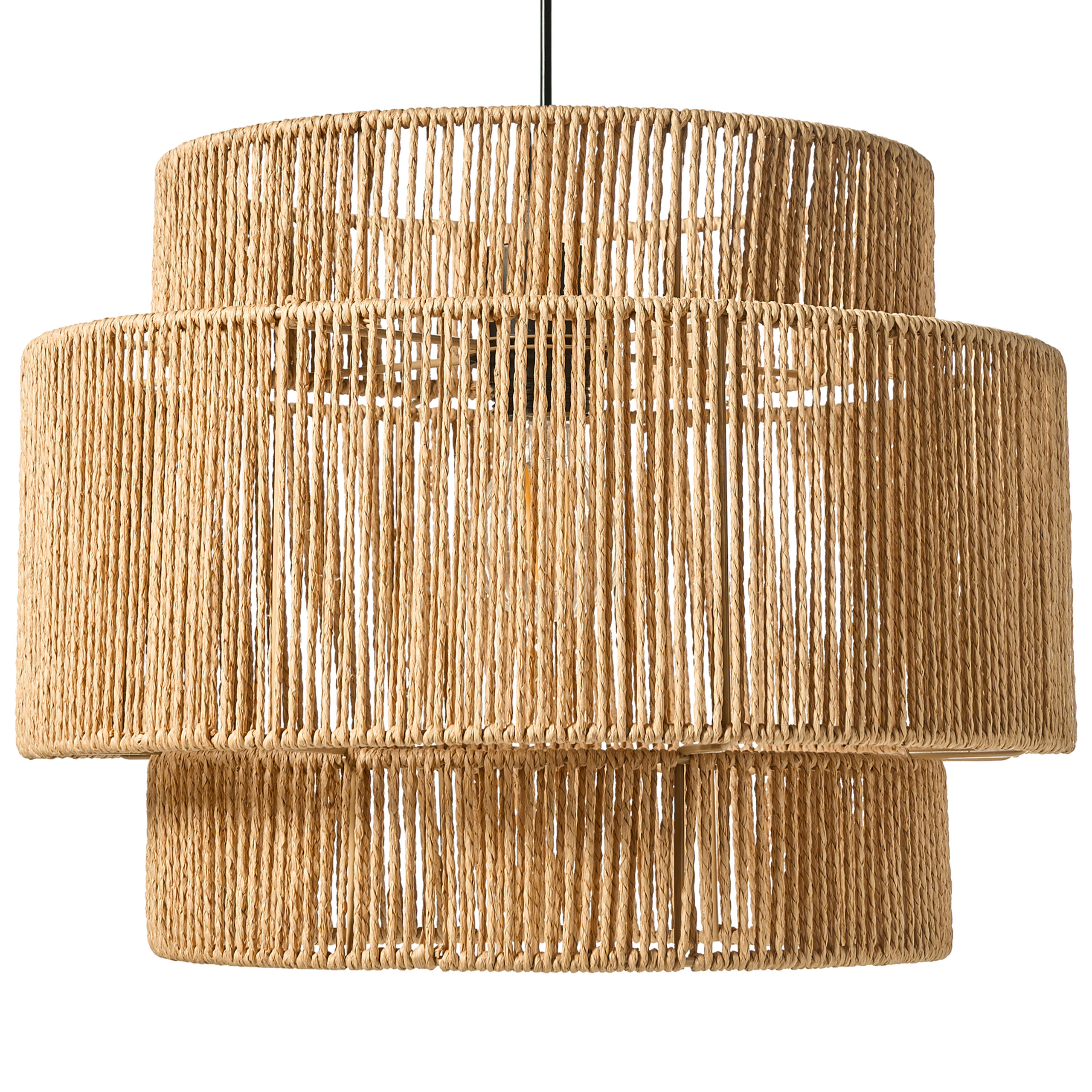 Loftlampe WOKIRO papirreb Naturlig