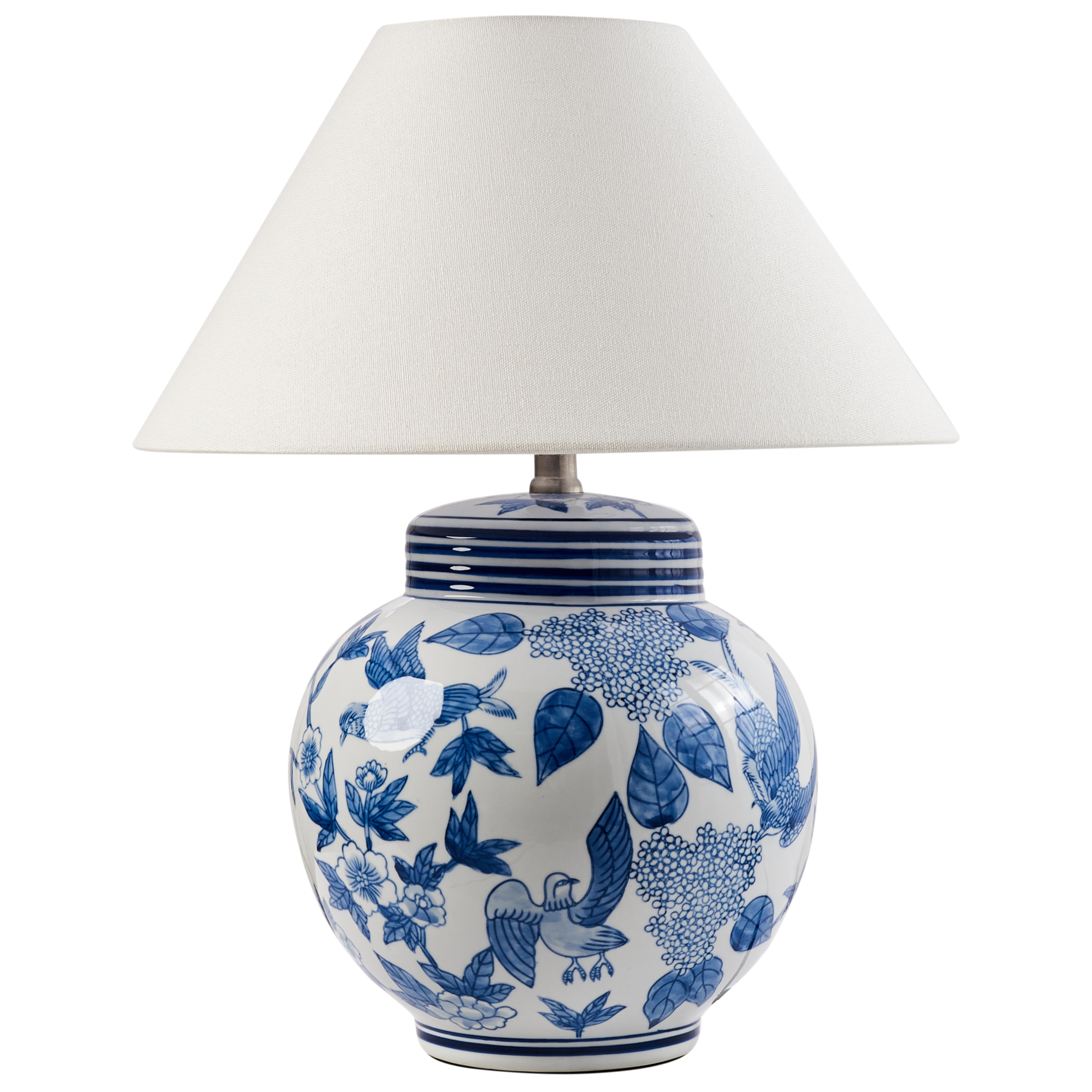 Bordlampe ARUNCA Porcelæn Hvid/blå