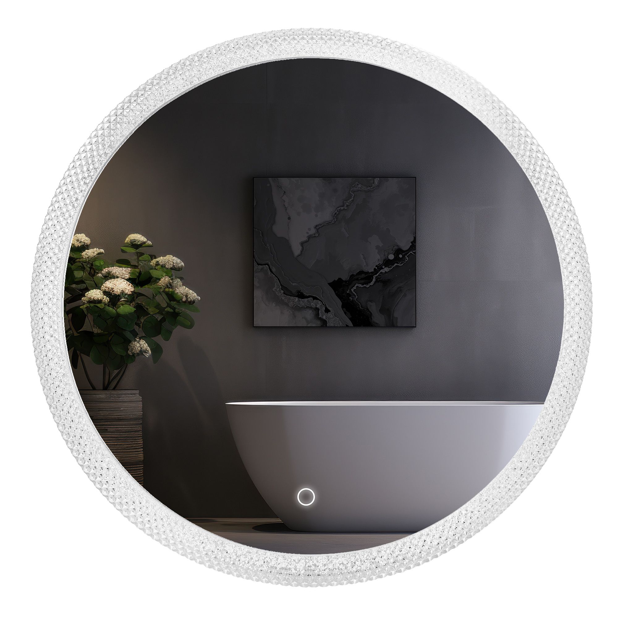 REA spejl LED YH-3563 60CM Gennemsigtig 60,5x60,5x3cm
