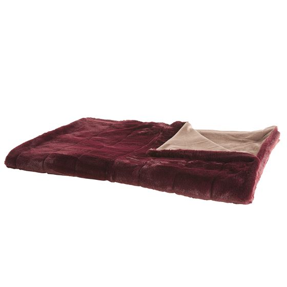 Plaid TANTAN 150 x 200 cm Bordeaux