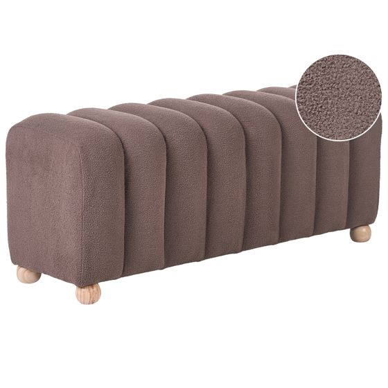 Polstret bænk IDYLLWILD Boucle Brun