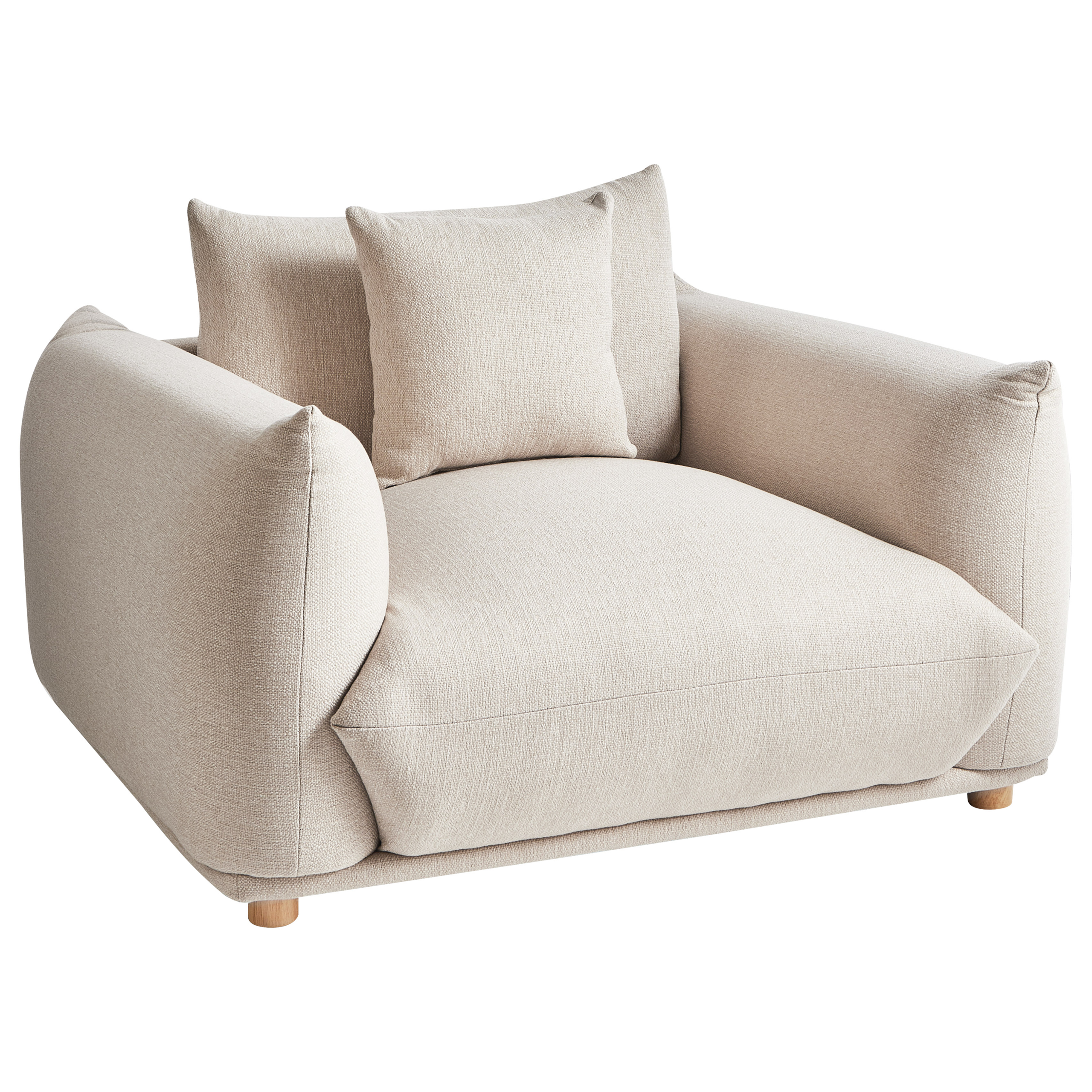 Lænestol LUVOS Lys Beige