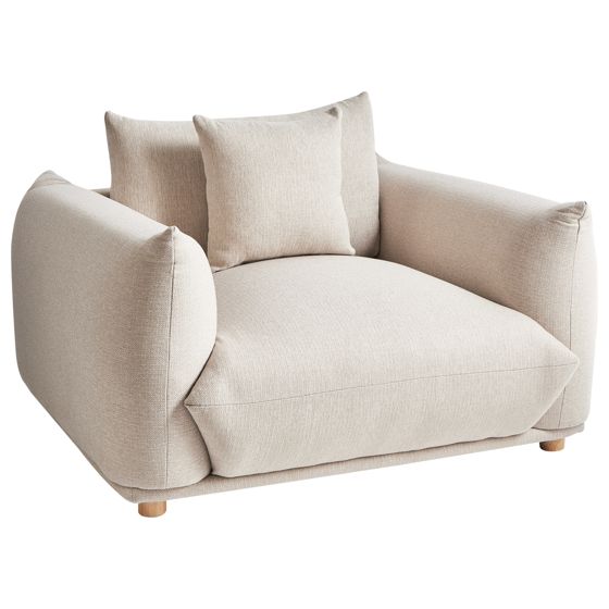 Lænestol LUVOS Lys Beige
