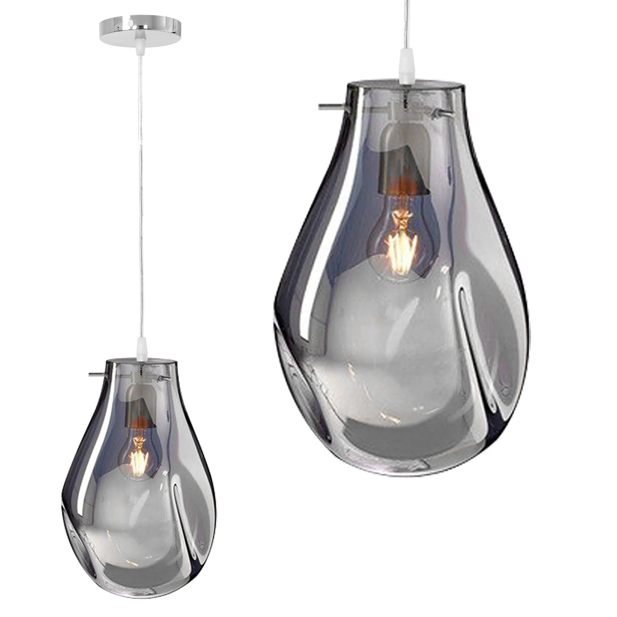 TOOLIGHT hængende loftlampe APP329-1CP Grå 29x20,5x29cm