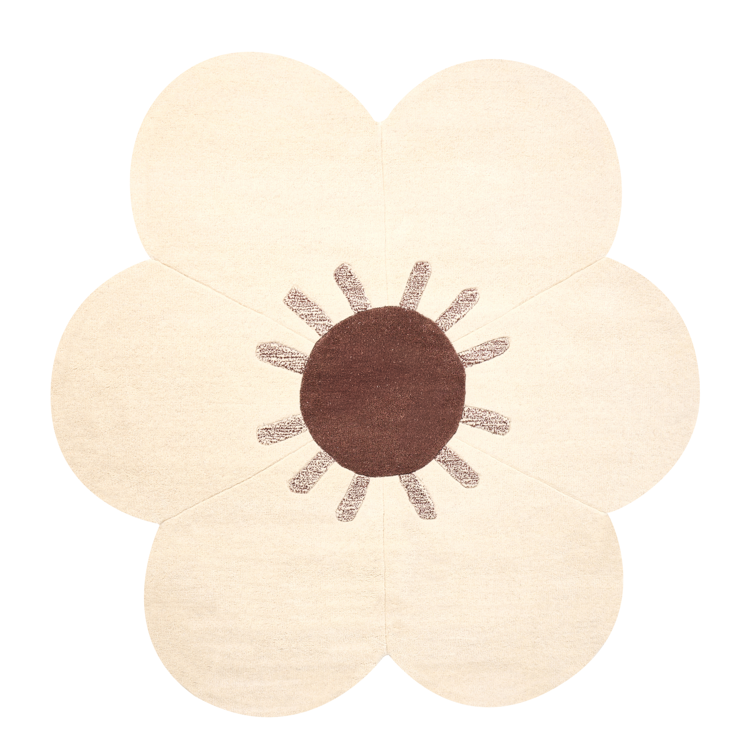 Gulvtæppe MANALI Beige ø 140 cm Uld