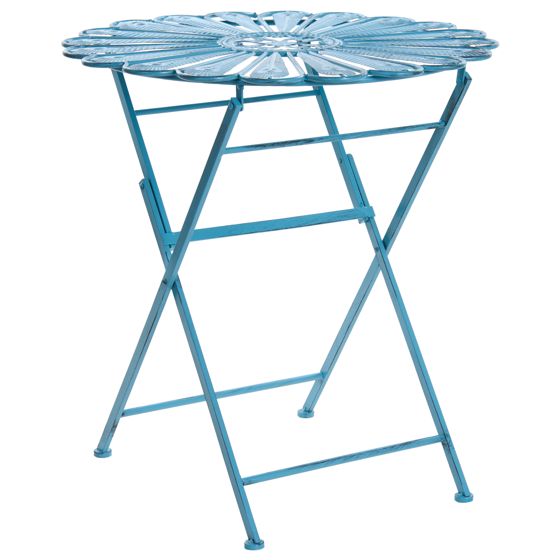 Bistro bord PAVIA 71 cm 71 cm Metal Blå
