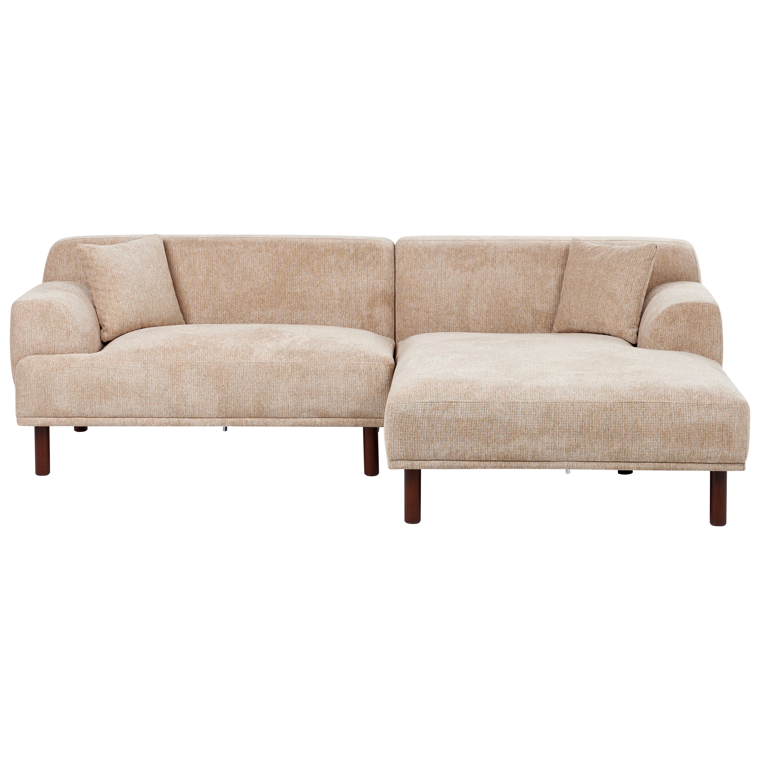 Hjørnesofa 3 personers HOLT Beige Venstrevendt