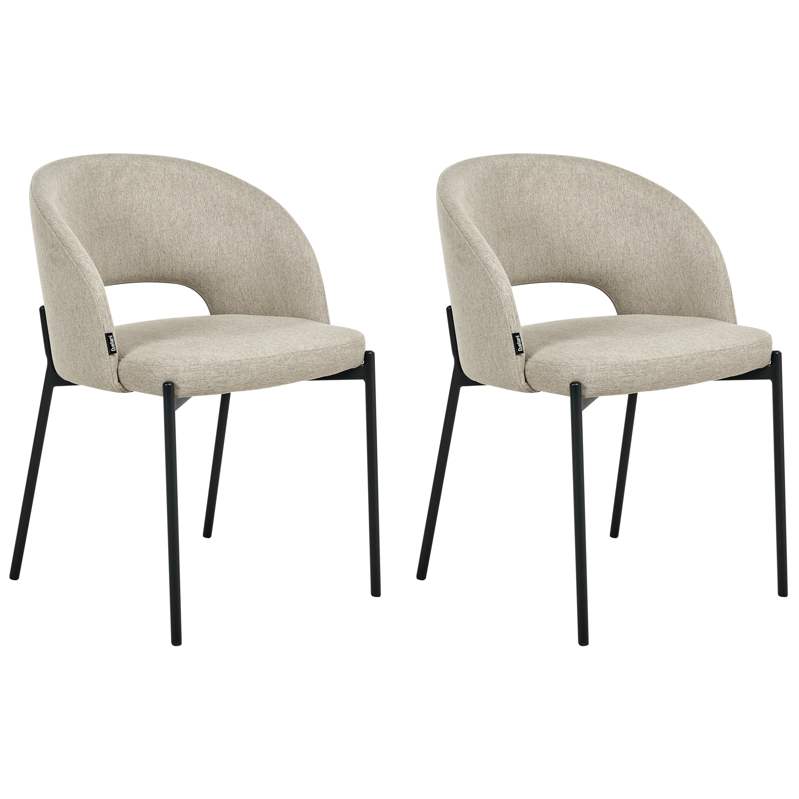 Sæt med 2 spisebordsstole PENNY Lys Beige