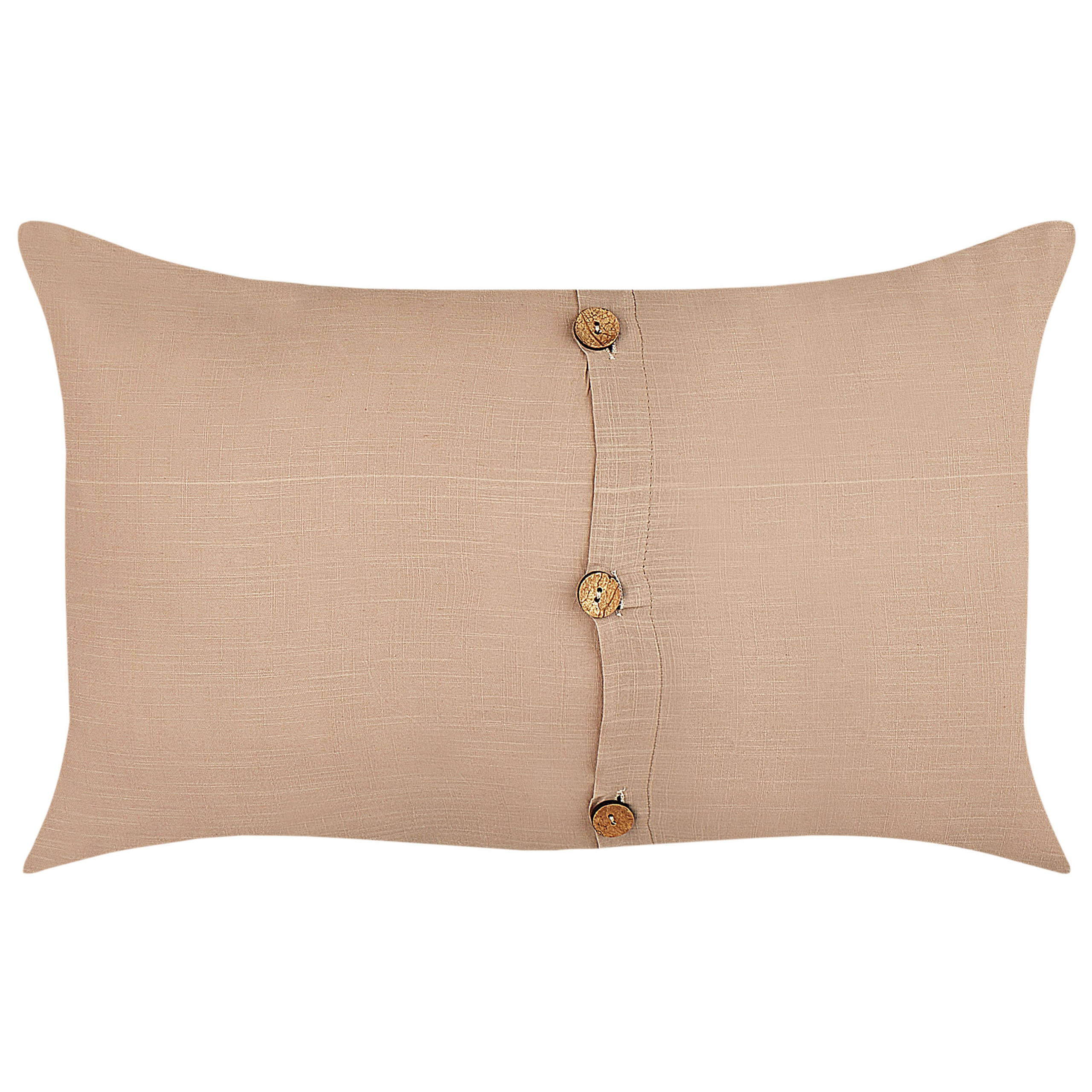 Sæt af 2 pyntepuder BANORI 30 x 50 cm Hør Beige Ensfarvet