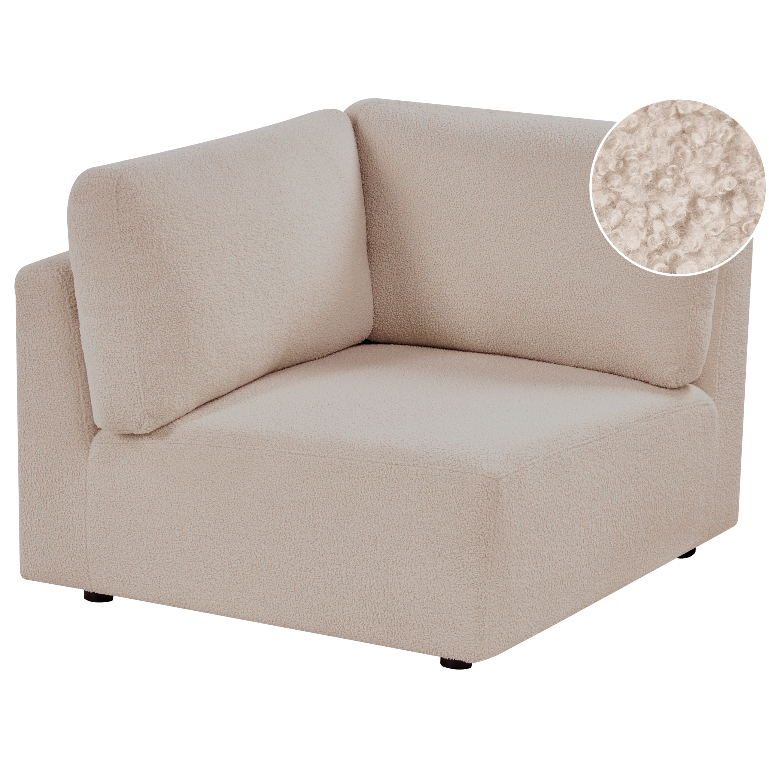Hjørnemodul KIVVIK Boucle Beige Højrevendt