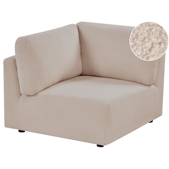 Hjørnemodul KIVVIK Boucle Beige Højrevendt