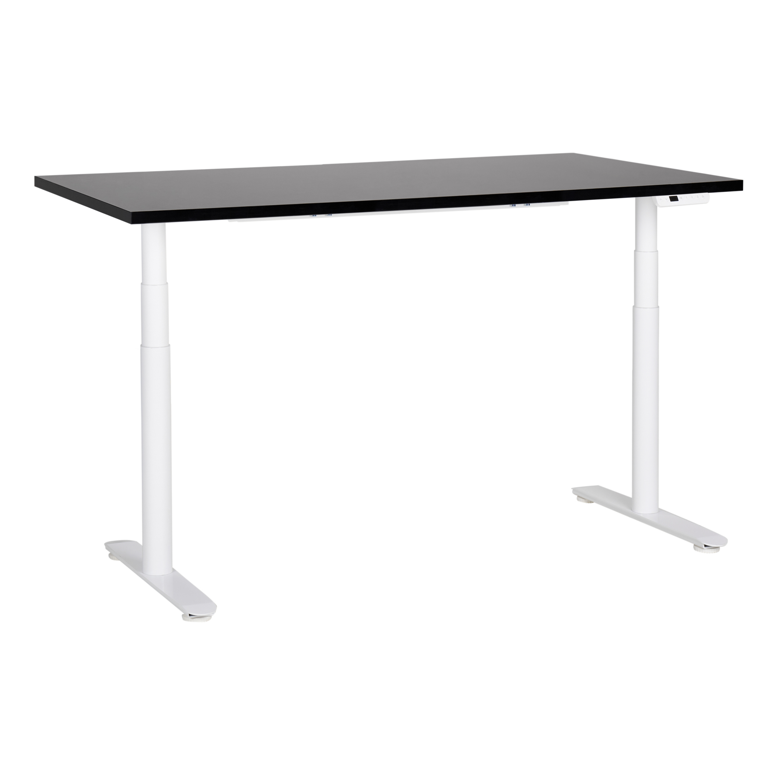Elektrisk justerbart hæve sænkebord DESTINAS 160 cm 72 cm Sort/hvid