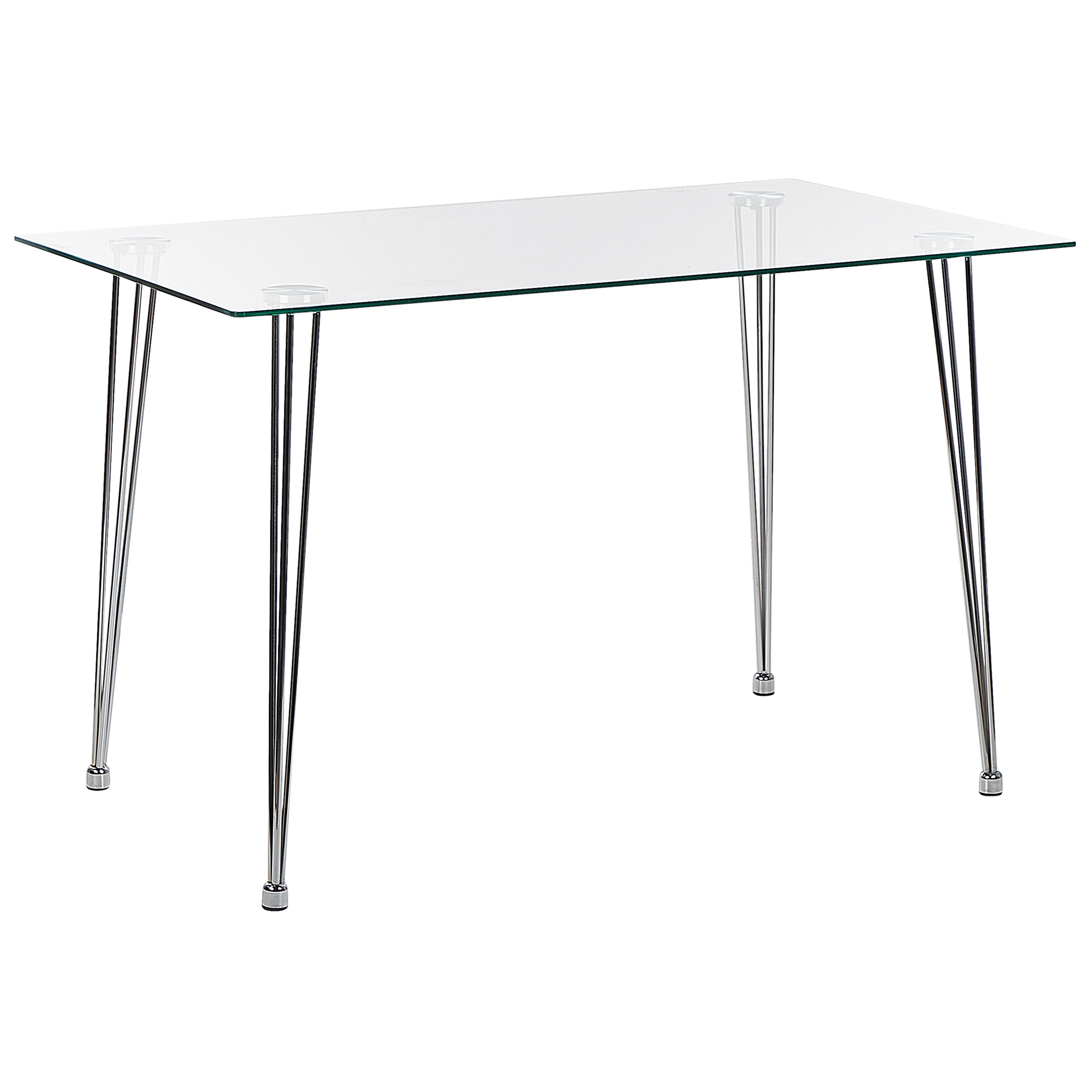 Spisebord WINSTON Sølv 120 cm 70 cm Hærdet glas