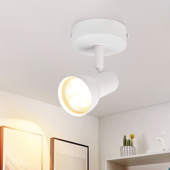 NETTLIFE 1-flammet loftspotlight hvid moderne indendørs loftslampe GU10 til soveværelse